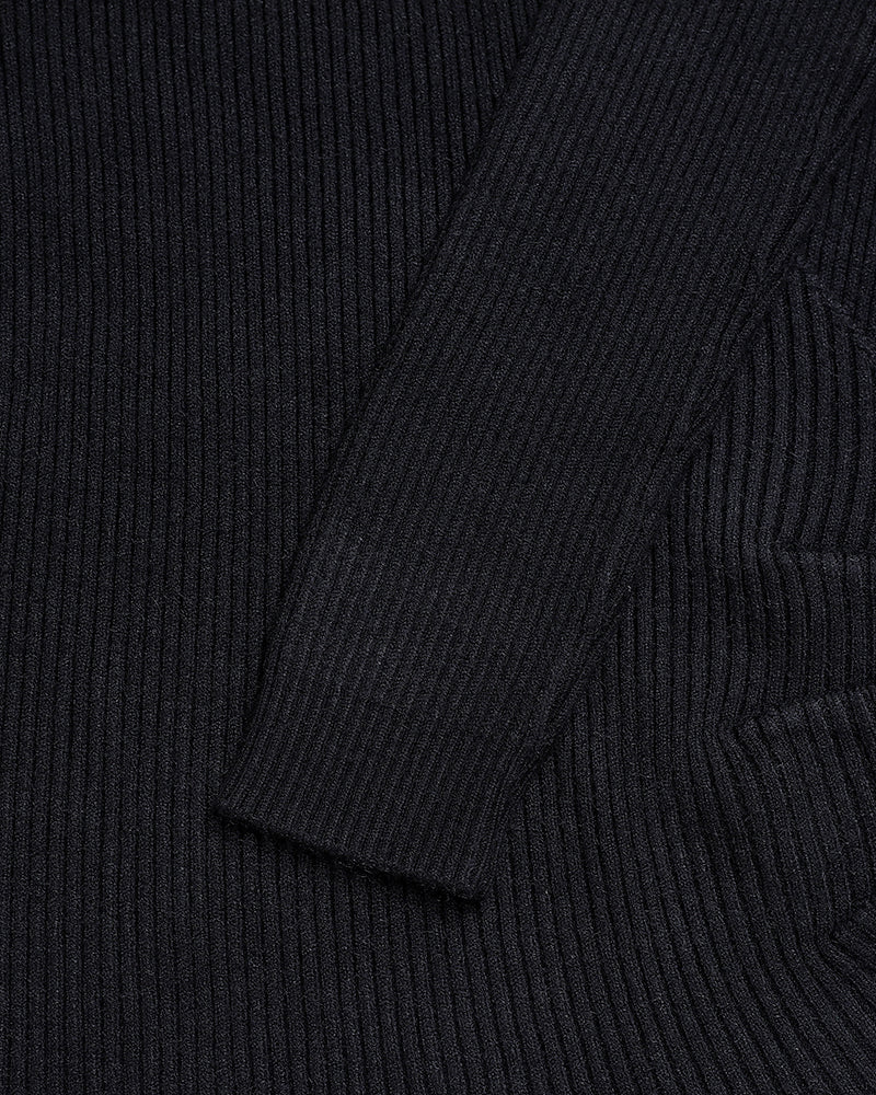 Overlap V-Neck Ruched Side Button Decor Knit Sweater Slim Fit Ribbed Pullover Top