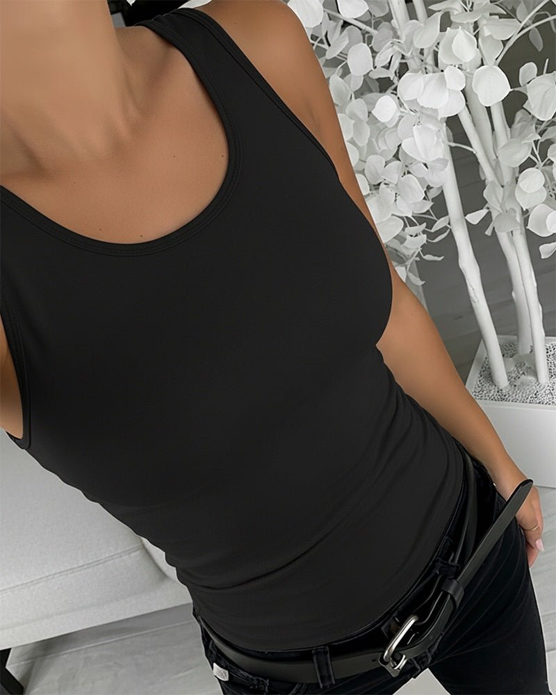 Women U-Neck Tummy Control Compression Tank Top Seamless Camisole Body Shaper Tanks for Women