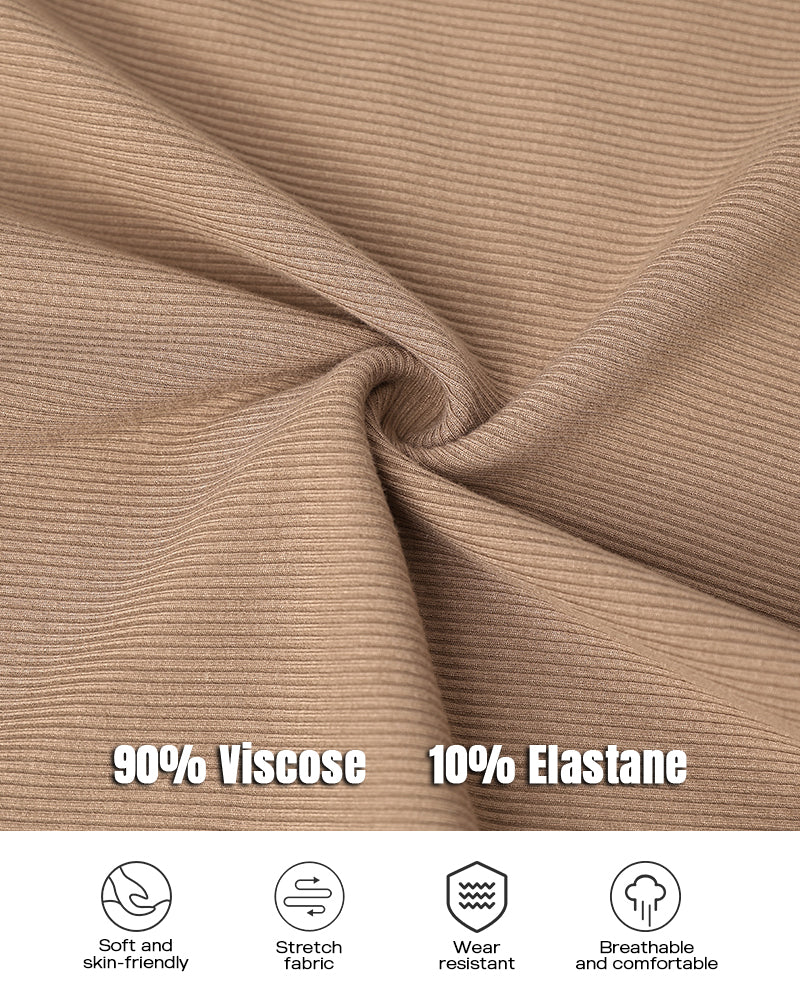 Chicme Built In Bra 2 Piece Athletic Tank Tops For Women Ribbed Tank Top