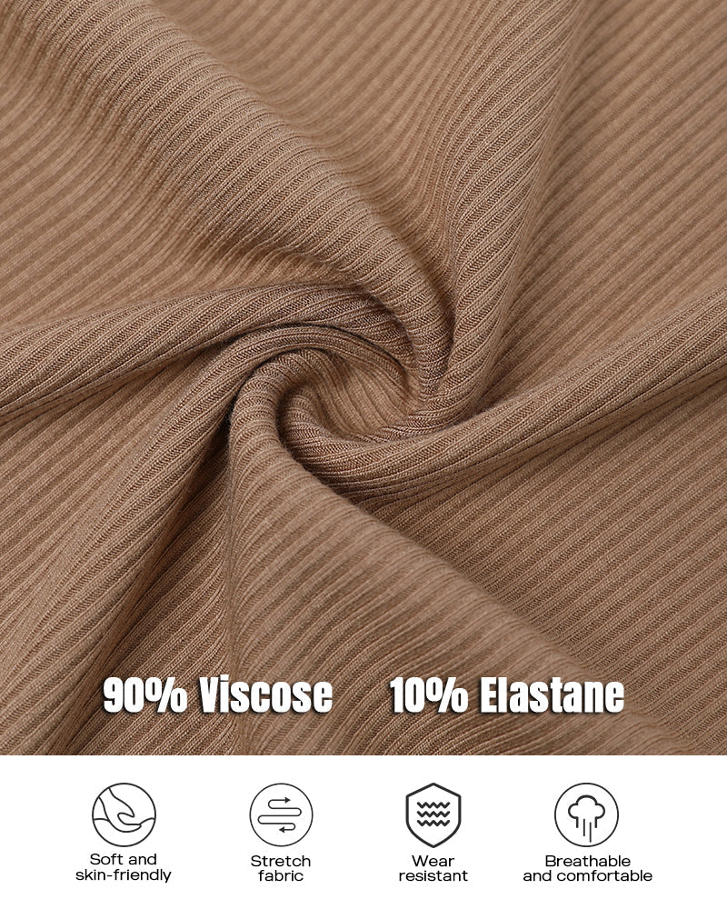 3 Pack Knit Round Neck Thick Strap Racerback Tank Tops(Without Pads)