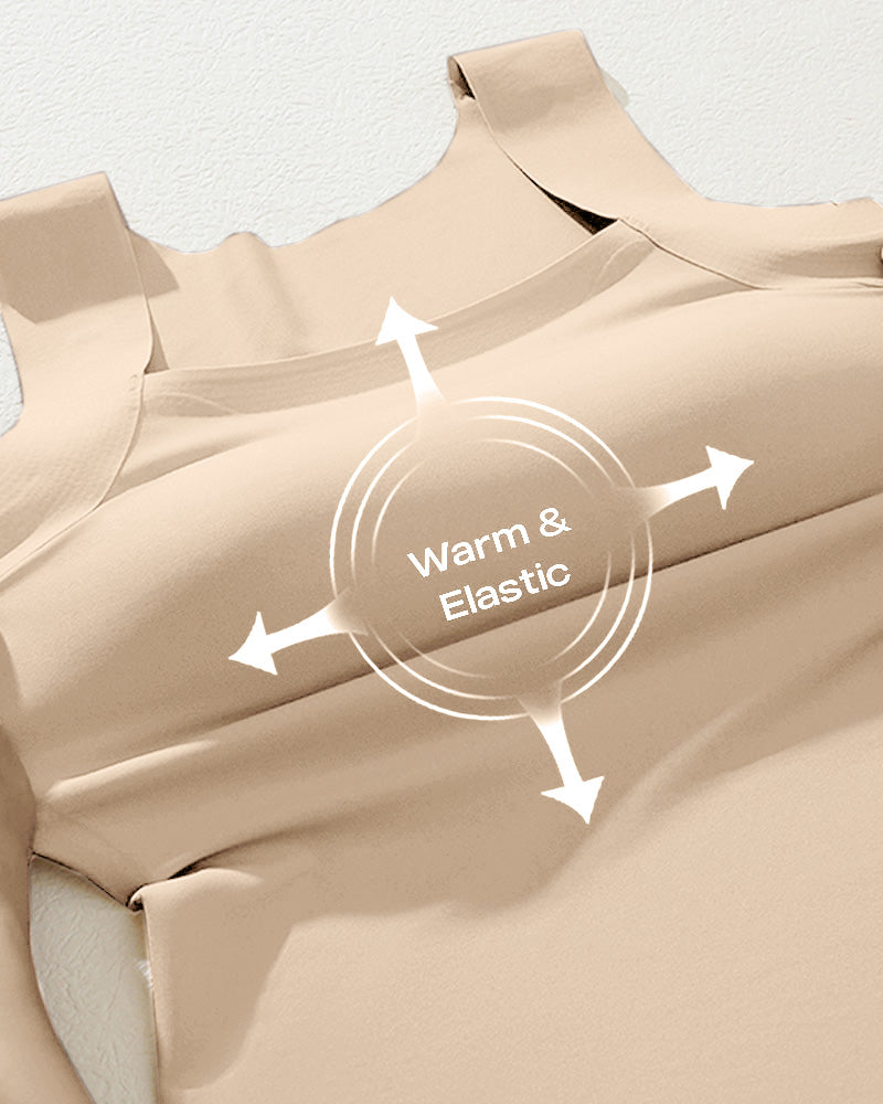 Chicme Contourx U Neck Shapewear Built In Bra Sleeveless High Strechy Slim Fit Tank Bodysuits