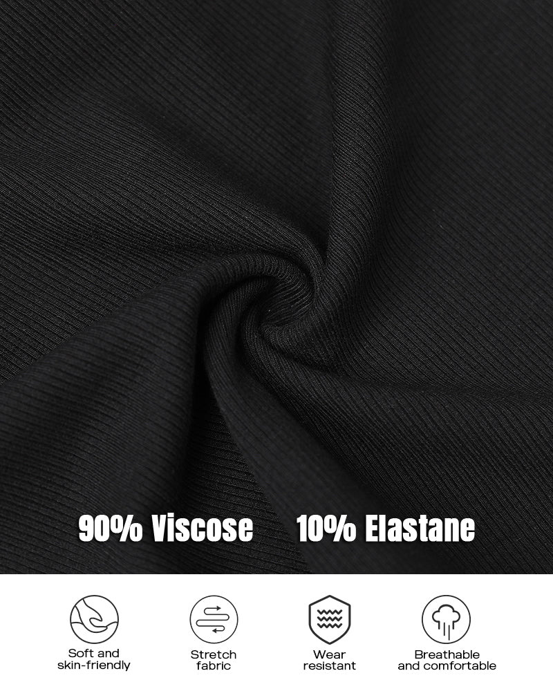 Chicme Built In Bra 2 Piece Athletic Tank Tops For Women Ribbed Tank Top