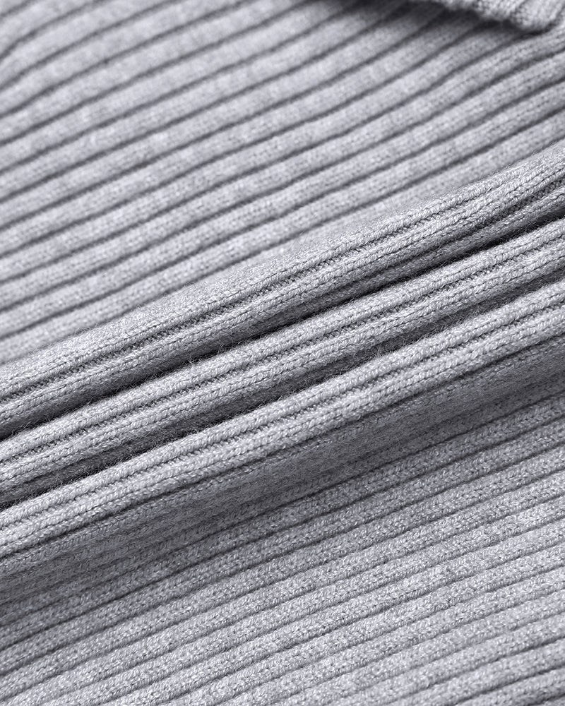 Overlap V-Neck Ruched Side Button Decor Knit Sweater Slim Fit Ribbed Pullover Top