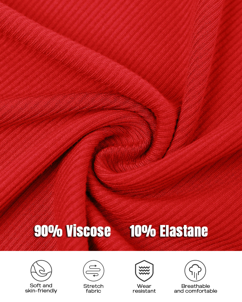 3 Pack Knit Round Neck Thick Strap Racerback Tank Tops(Without Pads)