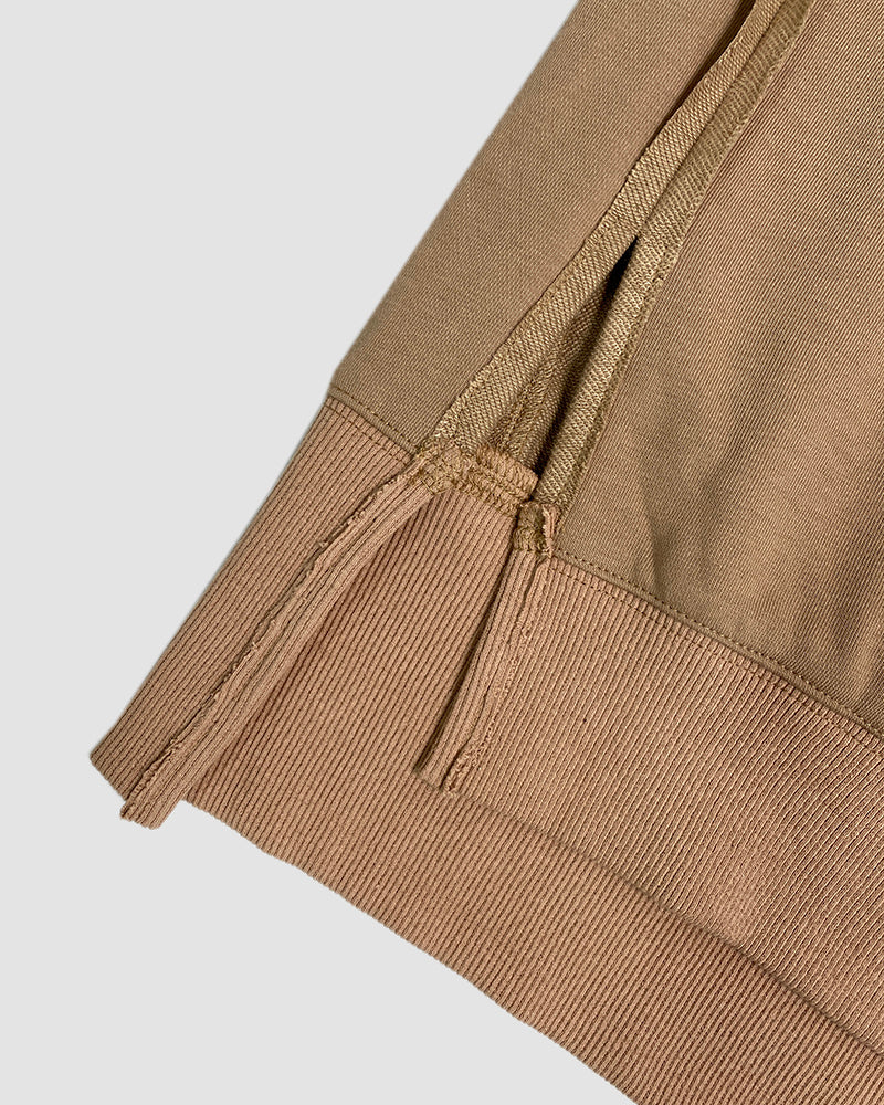 Polo Collar Long Sleeve Sweatshirt Loose Fit Side Slit Dip Hem Casual Top