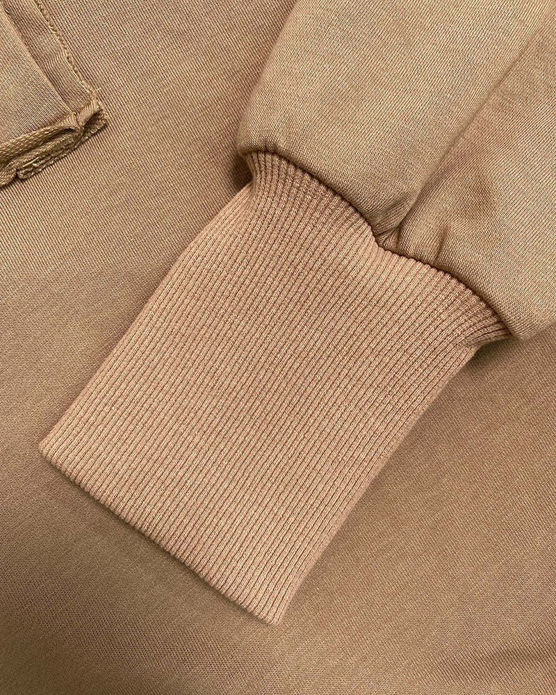 Polo Collar Long Sleeve Sweatshirt Loose Fit Side Slit Dip Hem Casual Top