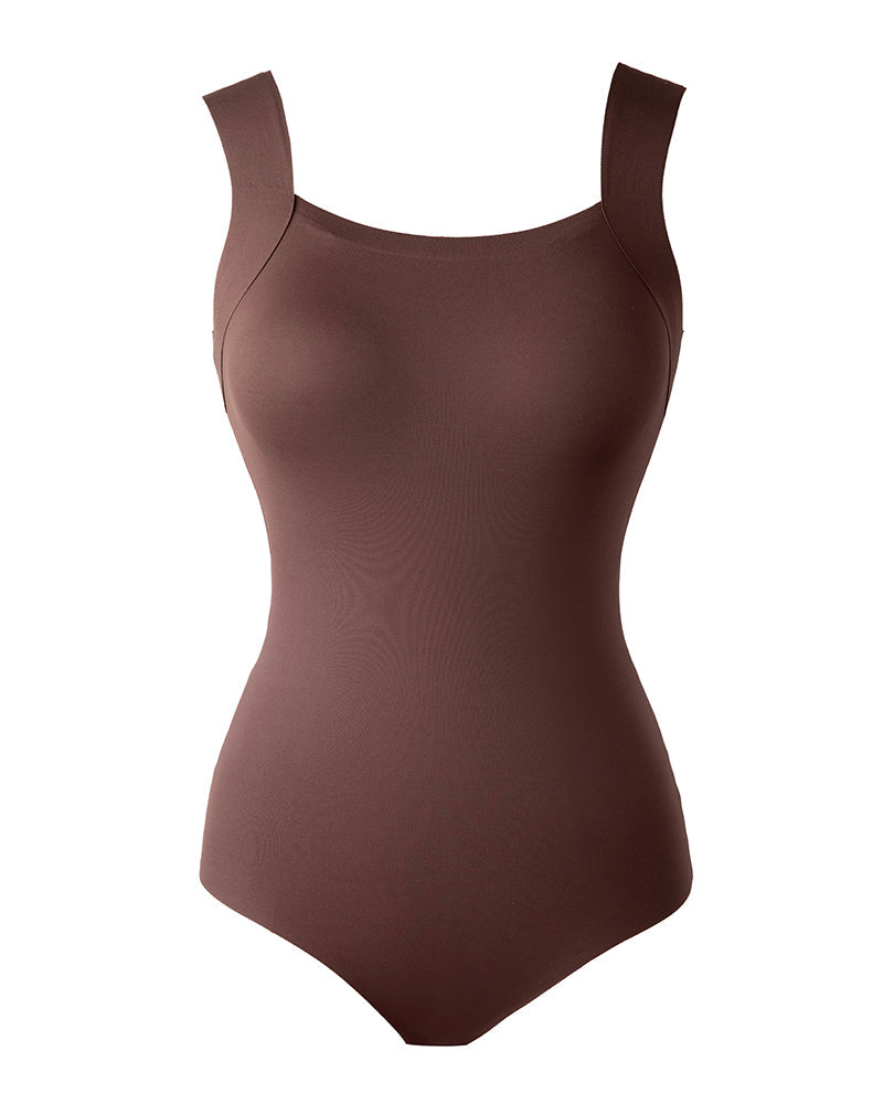 Chicme Contourx U Neck Shapewear Built In Bra Sleeveless High Strechy Slim Fit Tank Bodysuits