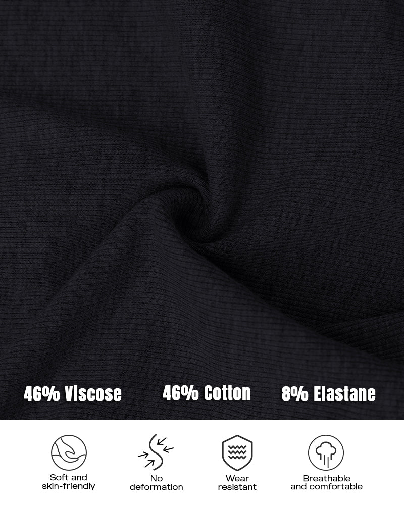 Chicme Built In Bra Notch Neck Long Sleeve Shirts Rib Knit Ruched Waist Top