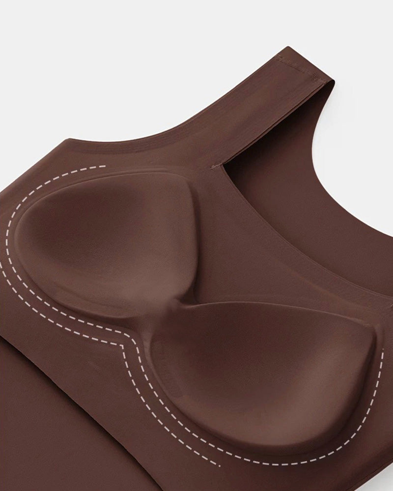 Chicme Contourx U Neck Shapewear Built In Bra Sleeveless High Strechy Slim Fit Tank Bodysuits